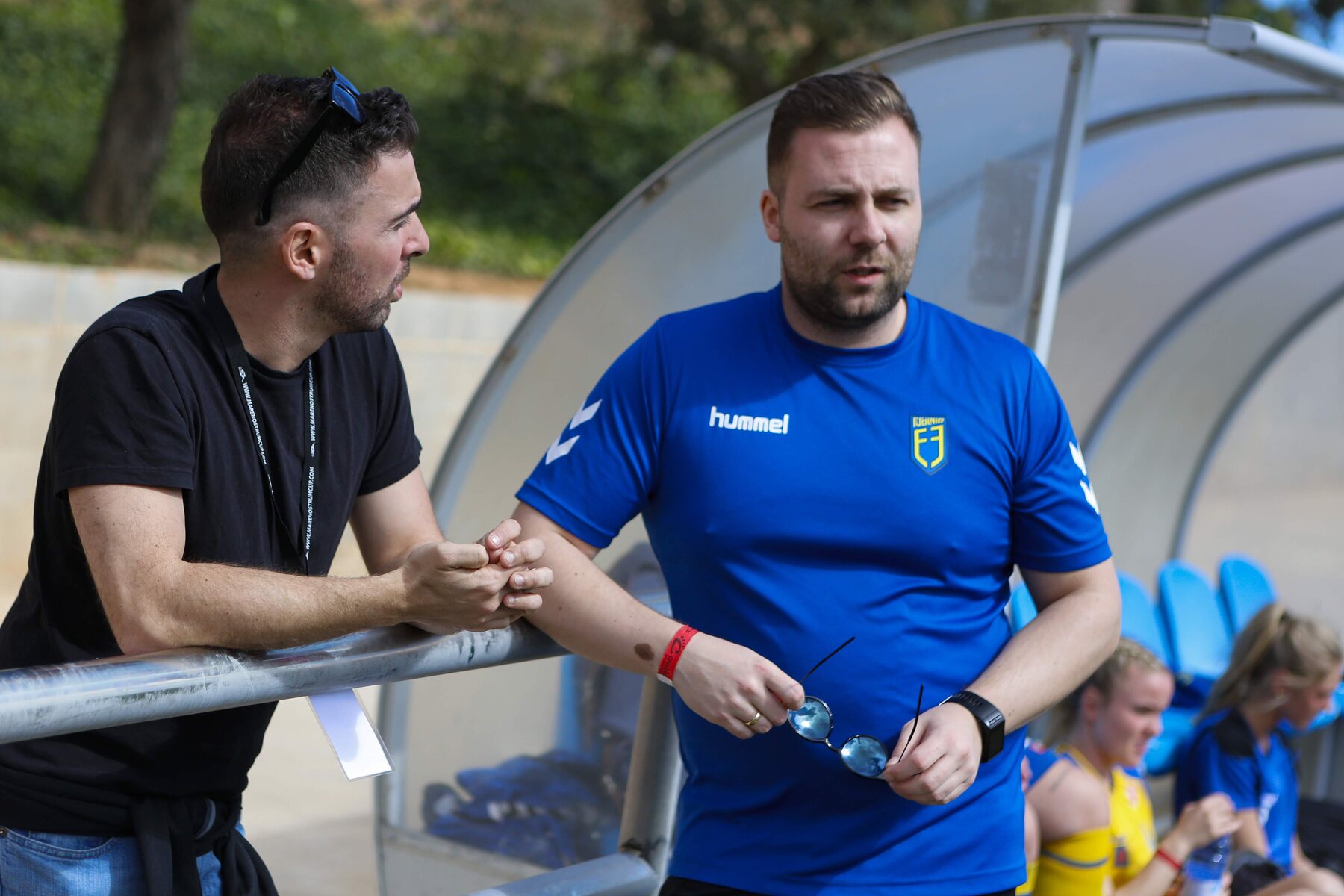 Fotbollsprofessionella vid en turnering